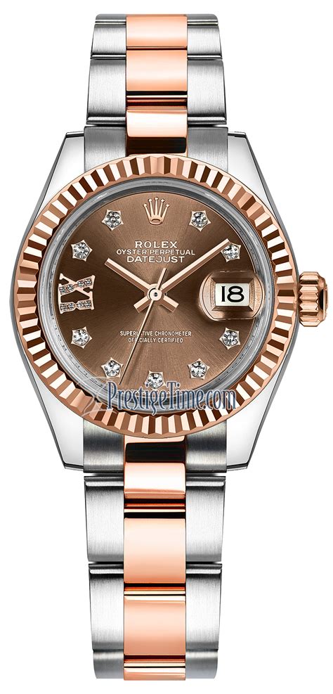 rolex oyster 28mm oystersteel and everose gold 279171|Rolex Lady.